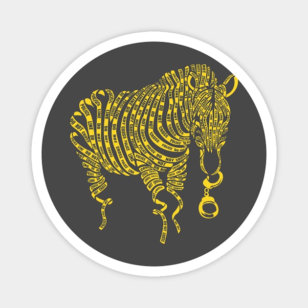 True Crime Zebra Magnet by hbwdesigns